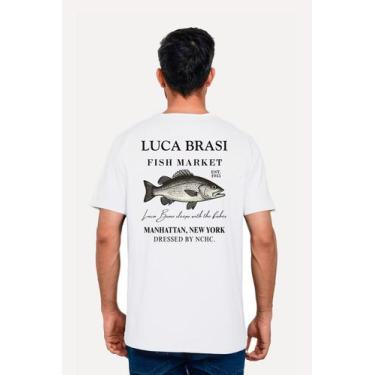 Imagem de Camiseta The Godfather Luca Brasi FISH MARKET by Nerd Chic, M, Branco