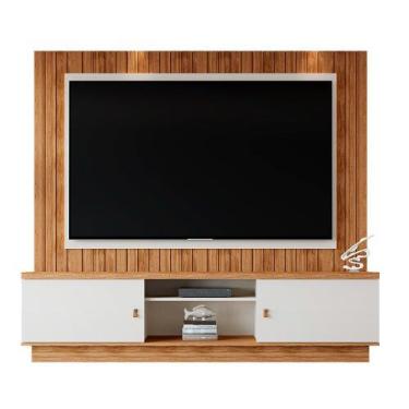Imagem de Home para TV até 70 Polegadas Mobler Santos, Amendoa/Prola