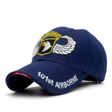 Imagem de Boné De Beisebol 101ª Divisão Aerotransportada Bonés De Beisebol Masculinos Boné Do Exército Dos Eua Chapéus Spback Air Forec Sport Tactical Cap Dad Hat, Deep Blue