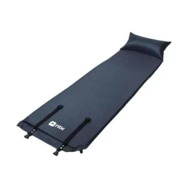 Imagem de Colchonete Preto Inflável 180X53X3Cm Com Apoio Para A Cabeça - Nautika