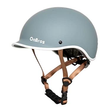 Imagem de OnBros Capacete de bicicleta para adultos - Capacete de bicicleta de estrada para mulheres e homens, capacete de ciclismo ajustável, certificado de segurança para capacetes de skate e bicicleta
