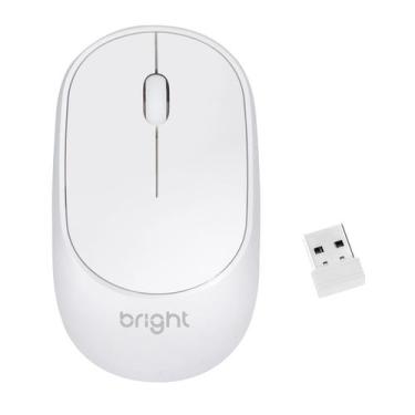 Imagem de Mouse Sem Fio Com Conexão Bluetooth Branco Bright