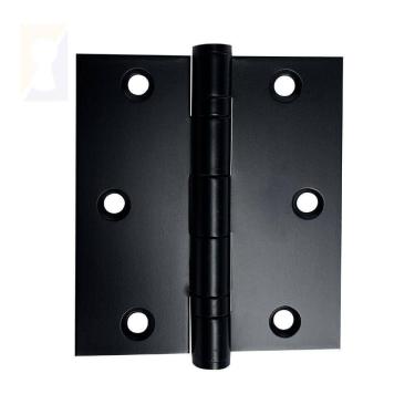 Imagem de Dobradiça Preta C-reto Inox Com Rolamento 3 ½ X 3