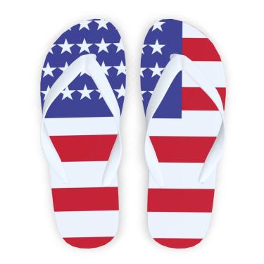 Imagem de Chinelo Personalizado Países Estados Unidos – Confortável, Estiloso e Temático