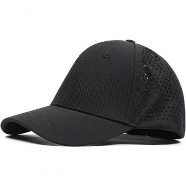 Imagem de Boné De Beisebol Liso Aba Curva Esportivo Unissex Para Corrida Caminhada Ciclismo Preto