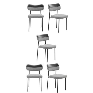 Imagem de Kit 5 Cadeiras Mona Para Sala Jantar Gourmet em Aço-EdeCasaMoveis