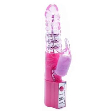 Imagem de Vibrador Rotativo Rabbit Com Pérolas Massageadoras E Vibração Multivelocidade Brinquedo Erótico BW 004101