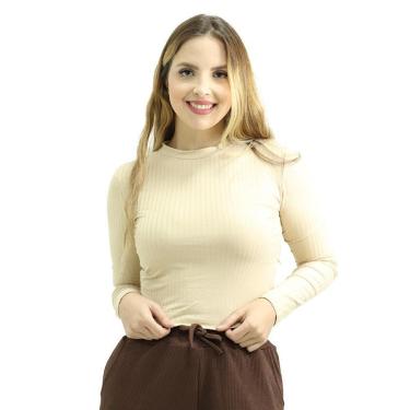 Imagem de Blusa Lunender Manga Longa Canelada-Feminino