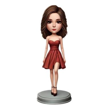 Imagem de Elegante Lady Bobblehead feito à mão a partir de sua foto, presente romântico de dia dos namorados para mãe, namorada, irmã, decoração de casa sofisticada, perfeita para lembranças de encontros