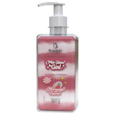 Imagem de Mix Glow Girl Aromatizante Desodorante Morango com Creme 280g Bio Inst