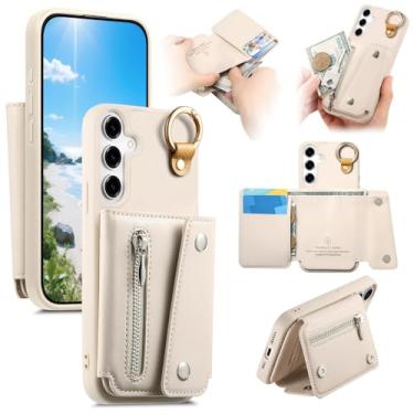 Imagem de Asuwish Capa de celular para Samsung Galaxy S25 Plus S25+ 5G carteira celular com suporte com zíper e compartimento para cartão de crédito S25Plus 25S + S 25 25+ SM-S936U mulheres homens meninas