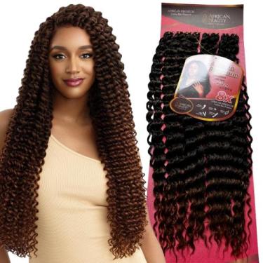 Imagem de Cabelo Cacheado 80cm Fibra Premium Super Natural P/ Crochet - bbless, 