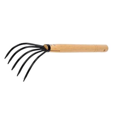 Imagem de Bothyi Ancinho de garra para jardim, ancinho de mão com firme, aço de alto carbono, cultivador compacto portátil para remoção de ervas daninhas,