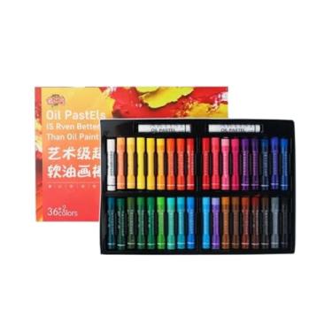 Imagem de Giz Pastel a Óleo 24/36/48 Cores com Bastões Brancos Extras – Textura Suave e Cores Vibrantes – Séries Clássica, Macaron e Morandi – Para Crianças, Estudantes e Artistas (Core de base, 38)