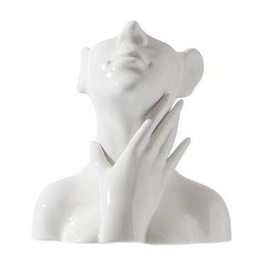 Imagem de Ornamentos decorativos de cerâmica, armazenamento multifuncional, vasos domésticos e arranjos de flores, adequados para restaurantes, escritórios, estantes de livros (tamanho grande))