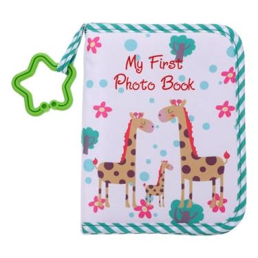 Imagem de Luxshiny Álbum de Fotos de Bebê de Pano, Foto de Bebê, Colecionador de Fotos de Crescimento Infantil, Comporta 17 Fotos, Verde