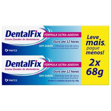 Imagem de Creme Fixador de Dentadura Dentalfix Sem Sabor 2 Unidades de 68g