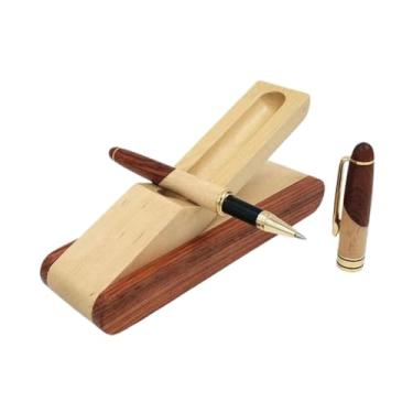 Imagem de FytStycale Porta-canetas, Canetas, Caixa de Presente, Madeira, Materiais de Arte, Organizador de Papelaria de Mesa Portátil, Caixa de Pincéis para Uso Doméstico, Tyoe B, Tamanho real