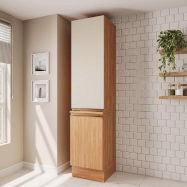 Imagem de Paneleiro 2 Portas 50cm Aroeira Cabecasa Madeiramadeira Cinza Sereno/Cedro