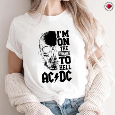 Imagem de Camiseta Banda de Rock AC/DC Highway to Hell - Mina Store, Branco, Bab