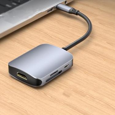 Imagem de Diyeeni 5Gbps USB C Hub, Splitter USBC Com 4K 30Hz HDMI, 2*USB 2.0 e 100W PD Port, SD & TF Card Reader, Adaptador Multiporta de Transferência Fast Type C para Vitórias para OS X para