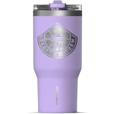 Imagem de Hydrapeak Copo WNBA oficialmente licenciado Seattle Storm de 740 ml com tampa de canudo, compatível com porta-copos, copo isolado à prova de vazamento