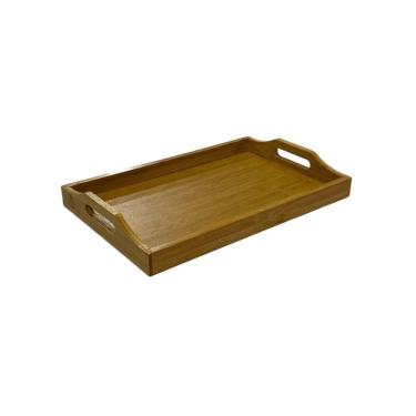 Imagem de Bandeja de Bambu Retangular com Alça - M 29x20x6cm