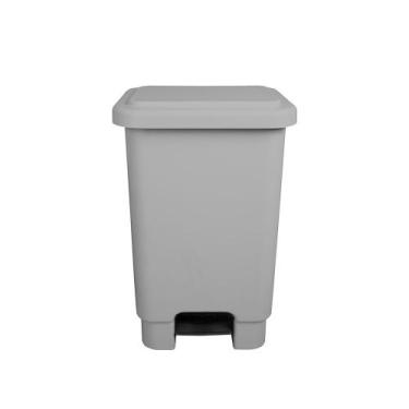 Imagem de Cesto Lixeira Plástica Resistente Pedal Reforçado 50 Lts Lixão Cozinha