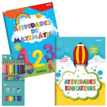 Imagem de Kit Livro de Atividades Educativas 5 e 6 Anos + Lápis de Cor para Coor