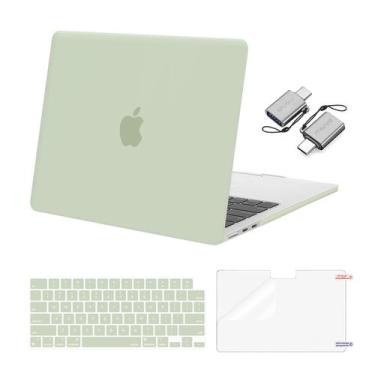 Imagem de Capa MOSISO compatível com MacBook Air de 13,6 polegadas verde sálvia