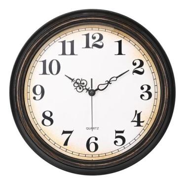 Imagem de Relógio de parede Yoiolclc Large 40cm Vintage Silent Non-Ticking