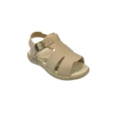 Imagem de Klin, Sandália Menino Klin Papete Casual Tic Tac Bege Claro 171256 Tamanho:21;Cor:Bege