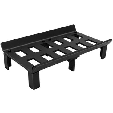 Imagem de G GOOD GAIN Grelha de lareira de 43 cm - Grelhas de fogão a lenha para serviço pesado | Suporte de tronco de lareira | Rack de ferro forjado para lenha | Bandeja para lareira de chaminé interna e