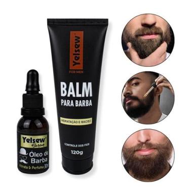 Imagem de Kit Óleo De Barba 30Ml + Balm Barba Hidratação 120G Yelsew