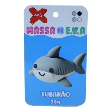 Imagem de Massa De Eva Criativa Tubarao Com 04 Cores 28 G Sensorial - Make+