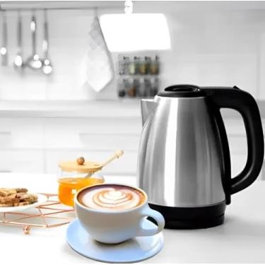 Imagem de Chaleira Elétrica em Aço Inox, 1,8L 110V, Desligamento Automático, para Café, Chá e Água Quente, Aquecimento Rápido