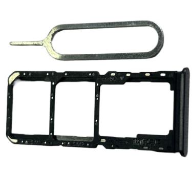 Imagem de zhxchzhi Bandeja de cartão SIM dupla OEM com compartimento para cartão SD + pino compatível com peças Realme C67 4G preta