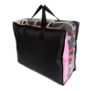 Imagem de Porta-Tudo com alça com Visor - Porta Tudo - Organizador de Edredon, Cobertores, Mantas, Lençóis Viage - Panami