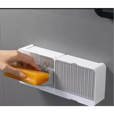 Imagem de Suporte de Parede para Sabonete com Escorredor, Design Moderno, Branco