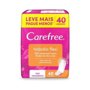 Imagem de Carefree Protetor Diário Todo Dia Flexi Sem Fragrância, 40un