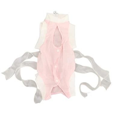 Imagem de Fato de Recuperação para Gatos, para Evitar Lambidas, Traje de Recuperação para Cirurgia de Gato, Gaze Respirável, Algodão, Curativo para Recuperação Pós-cirurgia (L)