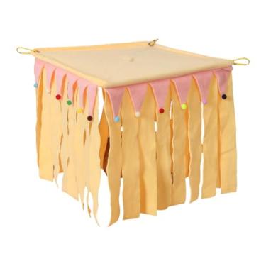 Imagem de predolo Pet Corner Hideout Pequeno Animal Hideout e Playground Removível Pequenos Animais Casa Animais de Estimação para Rato Gato Hamster, Amarelo, M