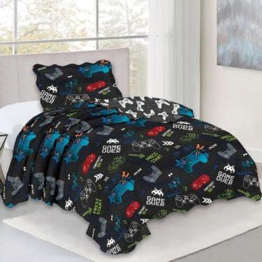 Imagem de Colcha Solteiro Jolitex Ultrasonic Dyuri Infantil Kids 1,60x2,40, Game