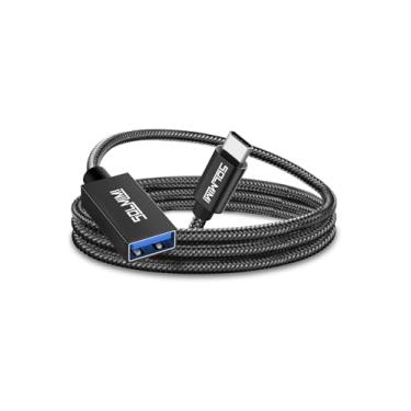 Imagem de SOLMIMI Adaptador USB C para USB 3.1 (2,3 m)-5Gbps USB-C macho para USB-A fêmea OTG cabo adaptador compatível com MacBook Pro/Air, iPhone 16 Pro Max/16 Plus/16e/15, Samsung Galaxy S25/S24/S23
