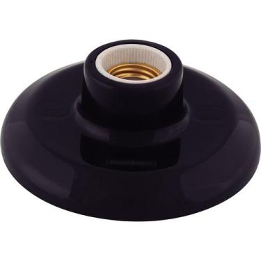 Imagem de Plafon Tramontina E27 com Soquete de Porcelana 4 A 250 V Preto