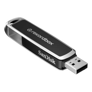 Imagem de Pendrive DJ Rekordbox Alphatheta Flash Drive - velocidade de leitura de até 1.000 MB/s e velocidade de gravação de 900 MB/s, alto desempenho, conector duplo USB tipo C e USB tipo A
