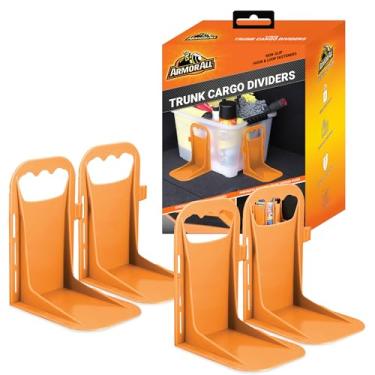 Imagem de Armor All Blocos de carga para porta-malas, pacote com 4 divisórias de carga, blocos organizadores de porta-malas de gancho e laço para manter a carga no lugar para carros, caminhões, SUVs, vans