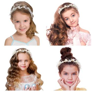 Imagem de Bandana Flower Girl MAQUITA Rhinestone Crystal Wedding x4