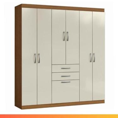 Imagem de Guarda Roupa 7 Portas 02 Gavetas Casal ou Solteiro Esposos Compacto - 