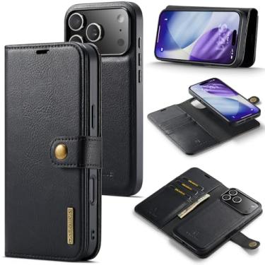 Imagem de Asuwish Capa de celular para iPhone 17 Pro 16.0 cm carteira magnética destacável com protetor de tela de vidro temperado flip porta-cartão slot bolsa celular i Phone17 i17 17Pro mulheres homens
